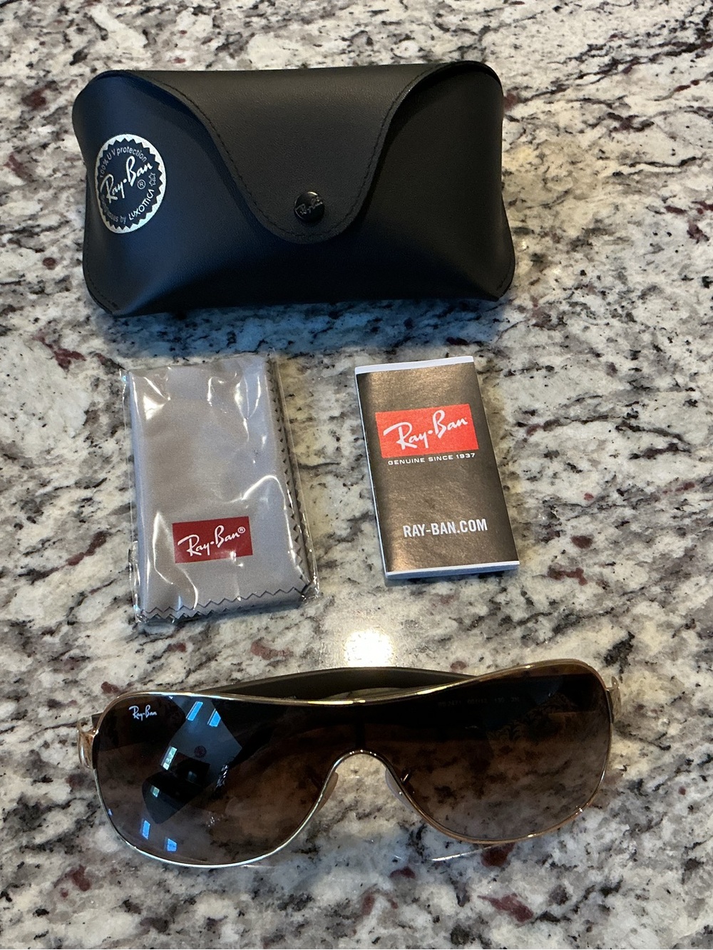 Ray-Ban Women’s Brown Gradient Shield Sunglasses